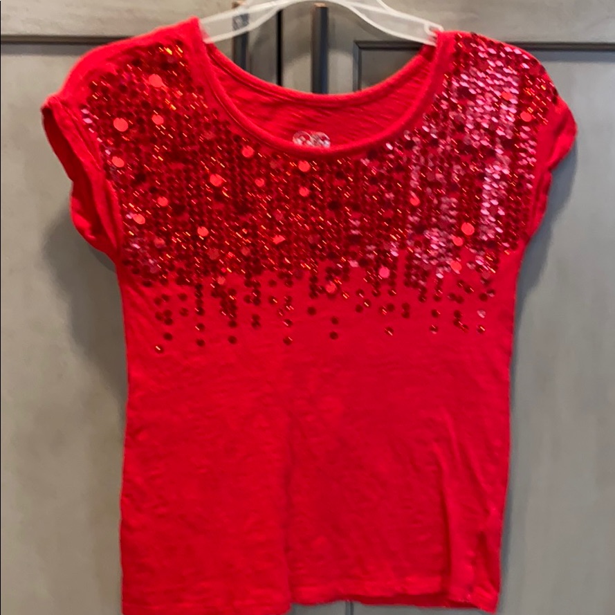 Red Sequin Tee